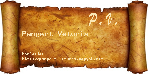 Pangert Veturia névjegykártya